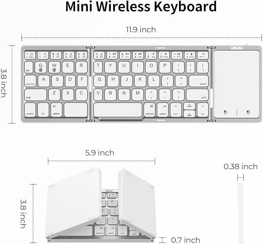 Clavier Bluetooth pliable sans fil