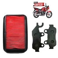 AKE - COMBO IMPORTED HIGH QUALITY AIR FILTER AIR COMPONENT & FRONT DISC PAD FOR HONDA CB150F
