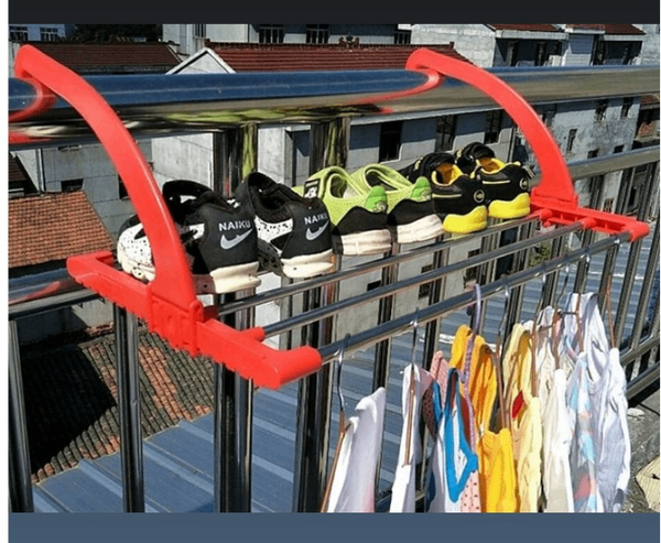 Séchoir de balcon simple rouge