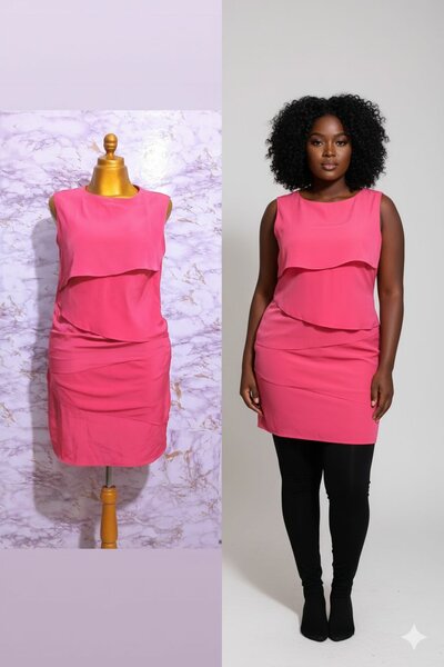 Robe rose femme chic et élégante