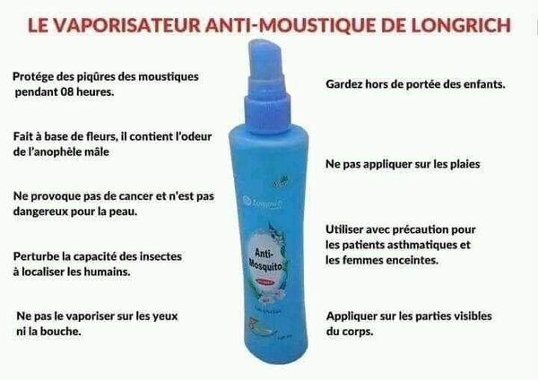 Spray anti-moustique Longrich