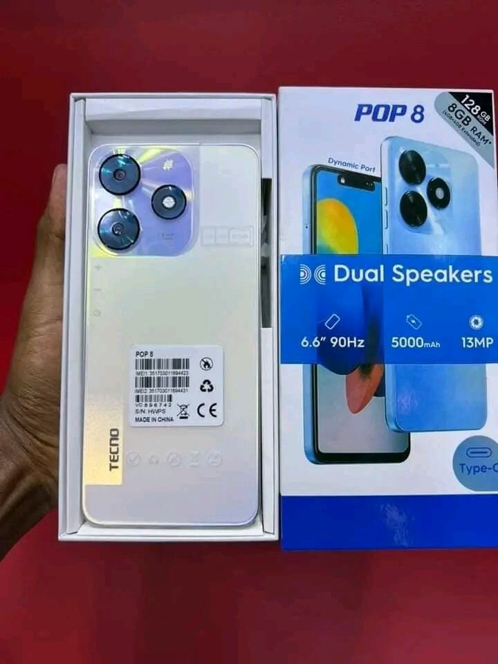 TECNO POP 8 128GB 8GB RAM PREMIÈRE COPIE CONFORME