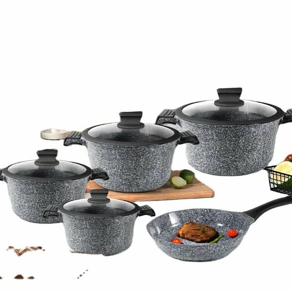 I7 PCs granite professional cookware set