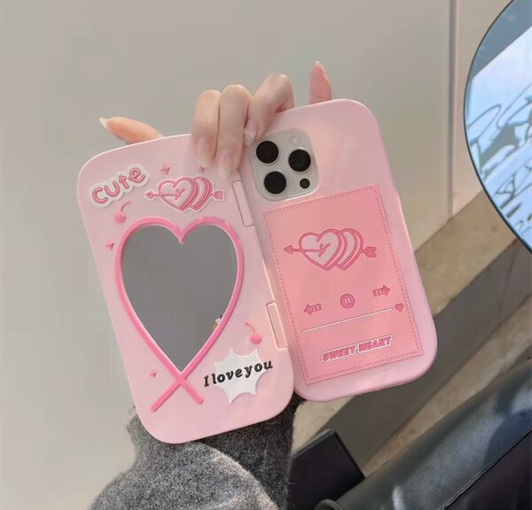 Coque iPhone miroir rose