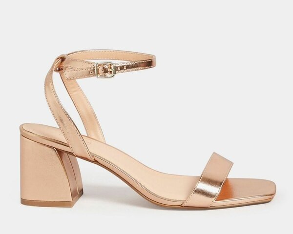 Mid Block Heel Sandals Rose gold