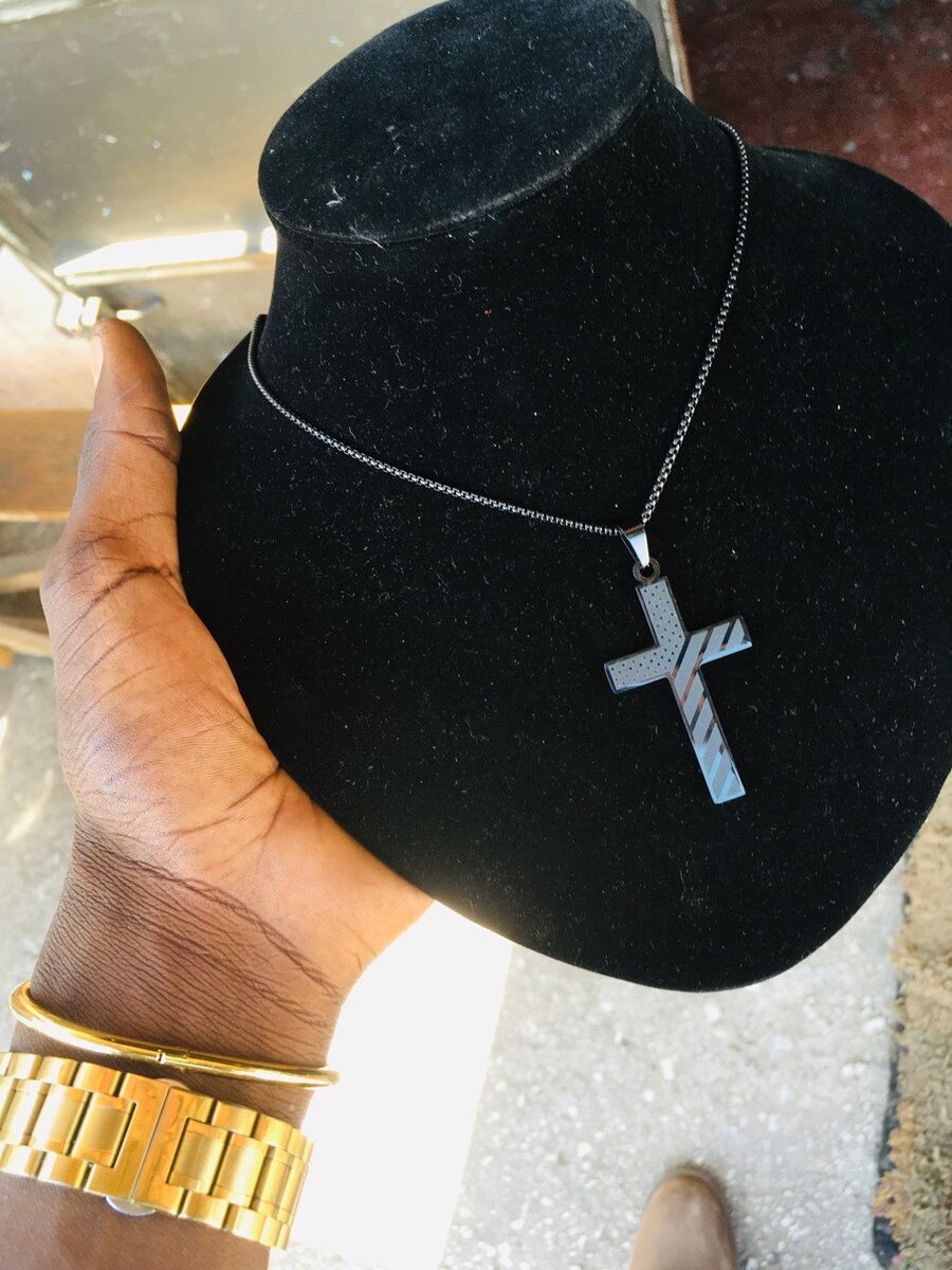 Black Cross Necklace