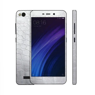 Xiaomi Redmi 4a Silver Crocodile Leather Texture Mobile Skin