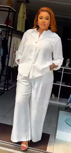Women's White shirt and pants set