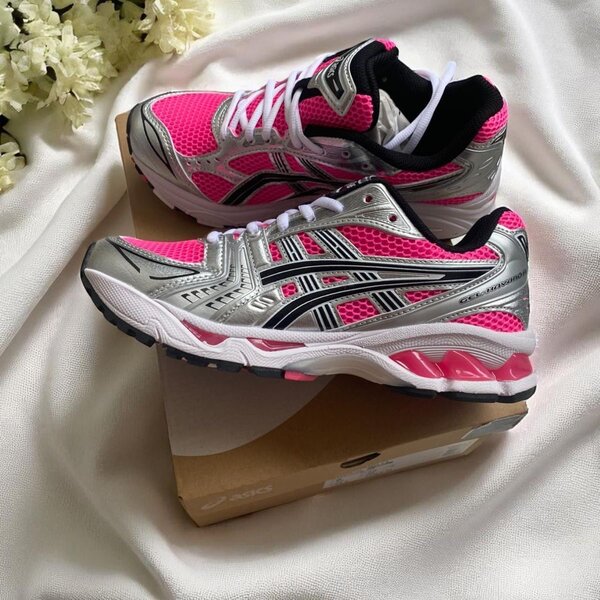Sneakers de running rose argent
