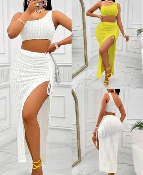 Ladies classic Crop shoulder and skirt