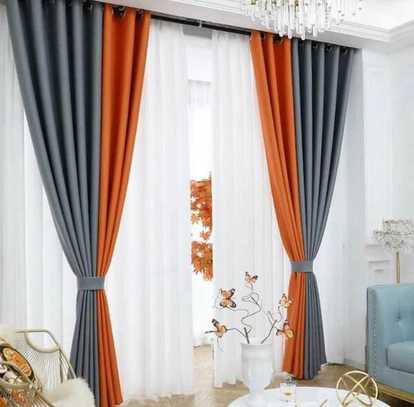 Rideaux bicolores élégants