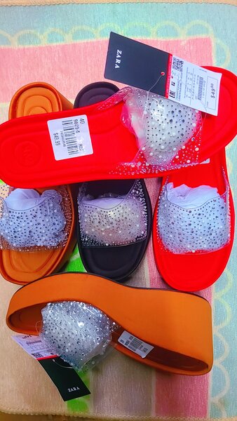 Mules à plateforme scintillantes