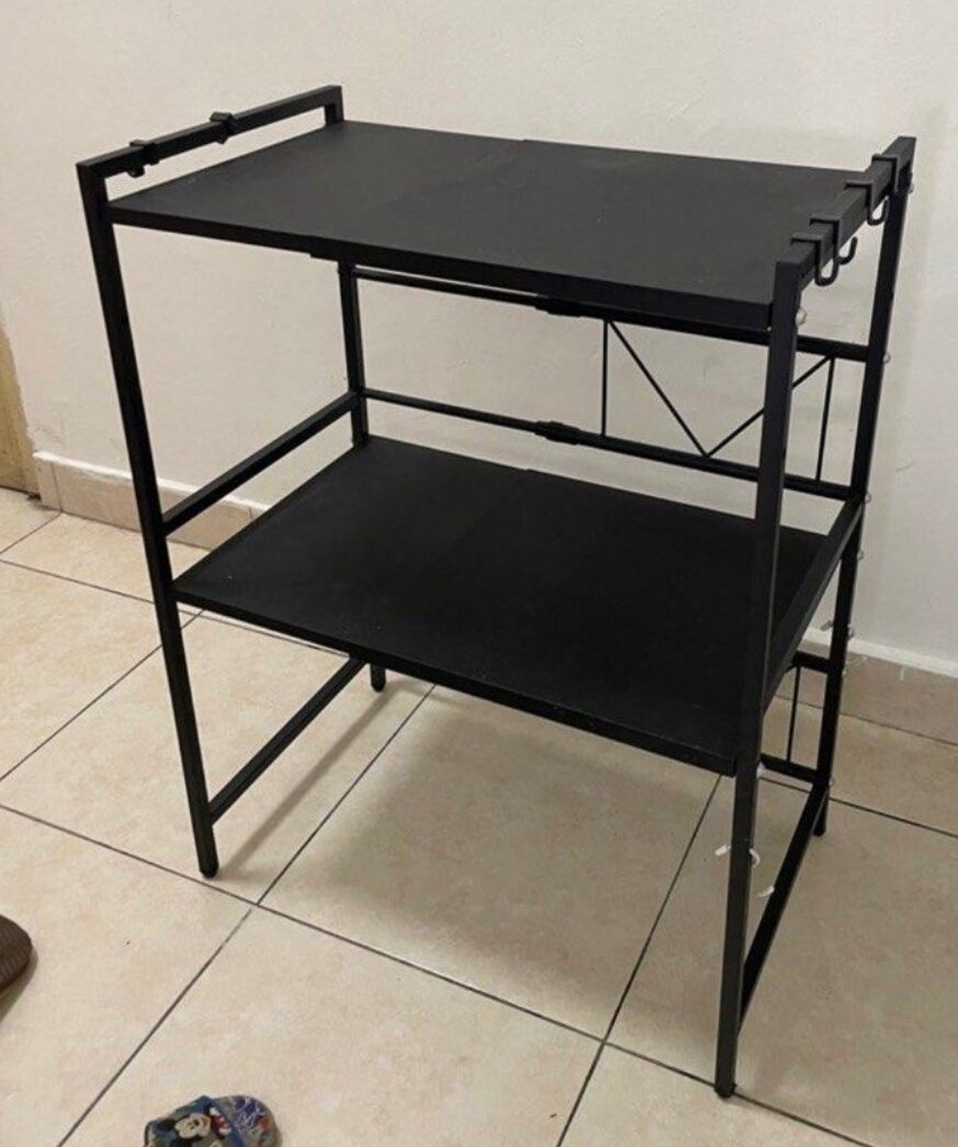 ÉTAGÈRE DE RANGEMENT TÉLESCOPIQUE A 2 NIVEAUX POUR MICRO-OND