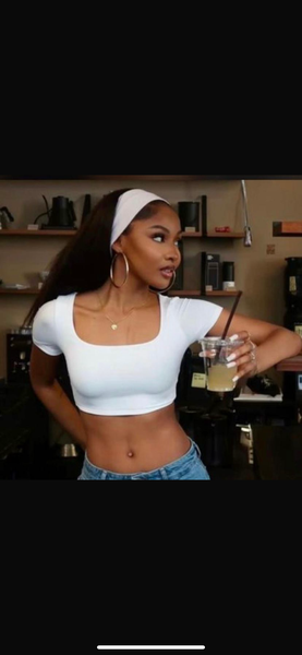 T-shirt court femme blanc