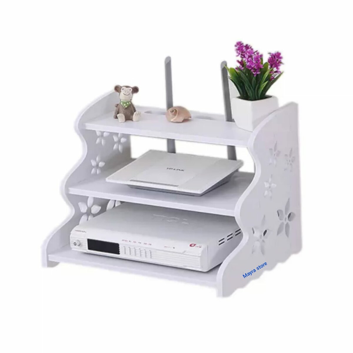 étagère murale sculptée à trois niveaux