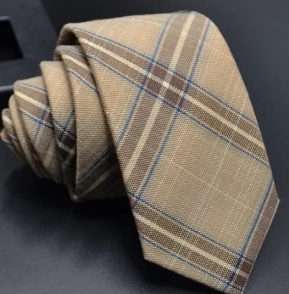 Polyester + Rayon Ties beige