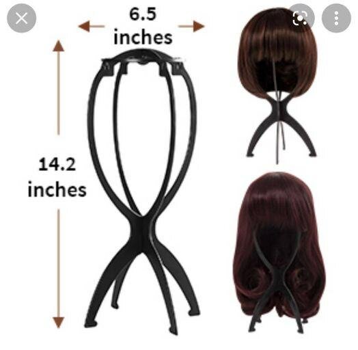 A Pair of Plastic Wig Stand