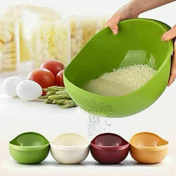 Rice washing bowl