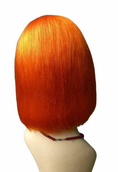 4x1 human hair orange Bob wig