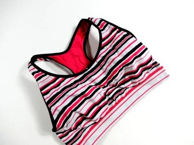 Brassière rayée sport