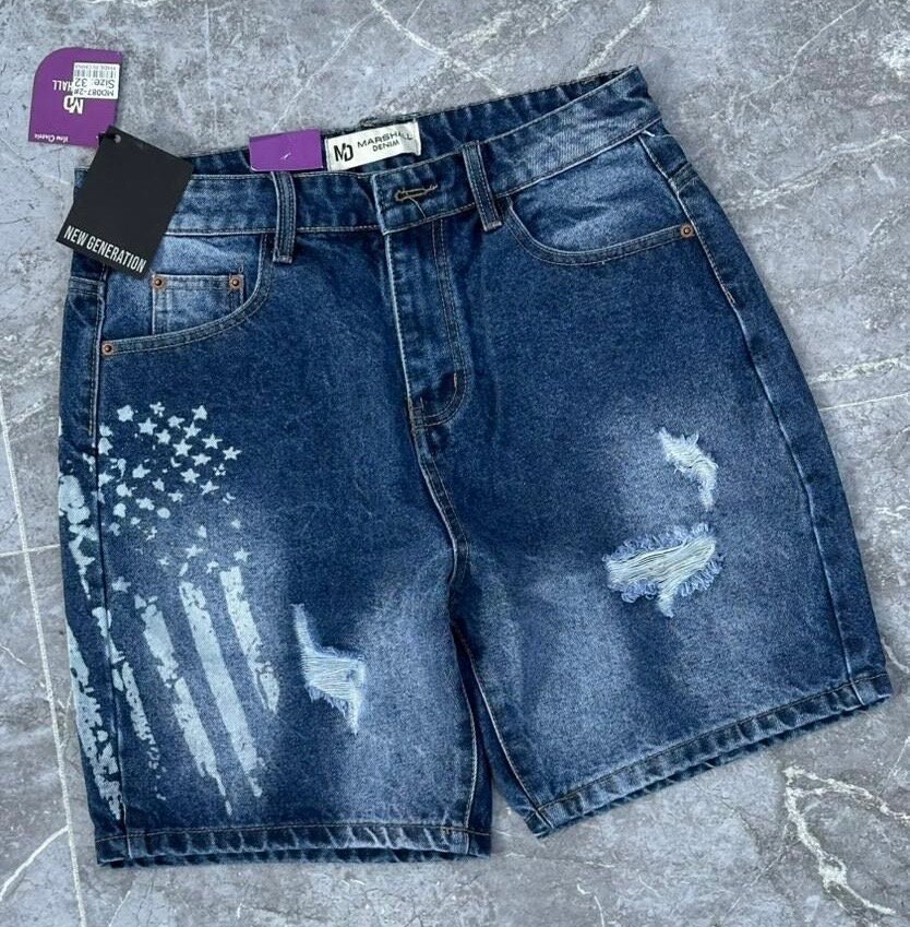 Shorts en jean avec motifs