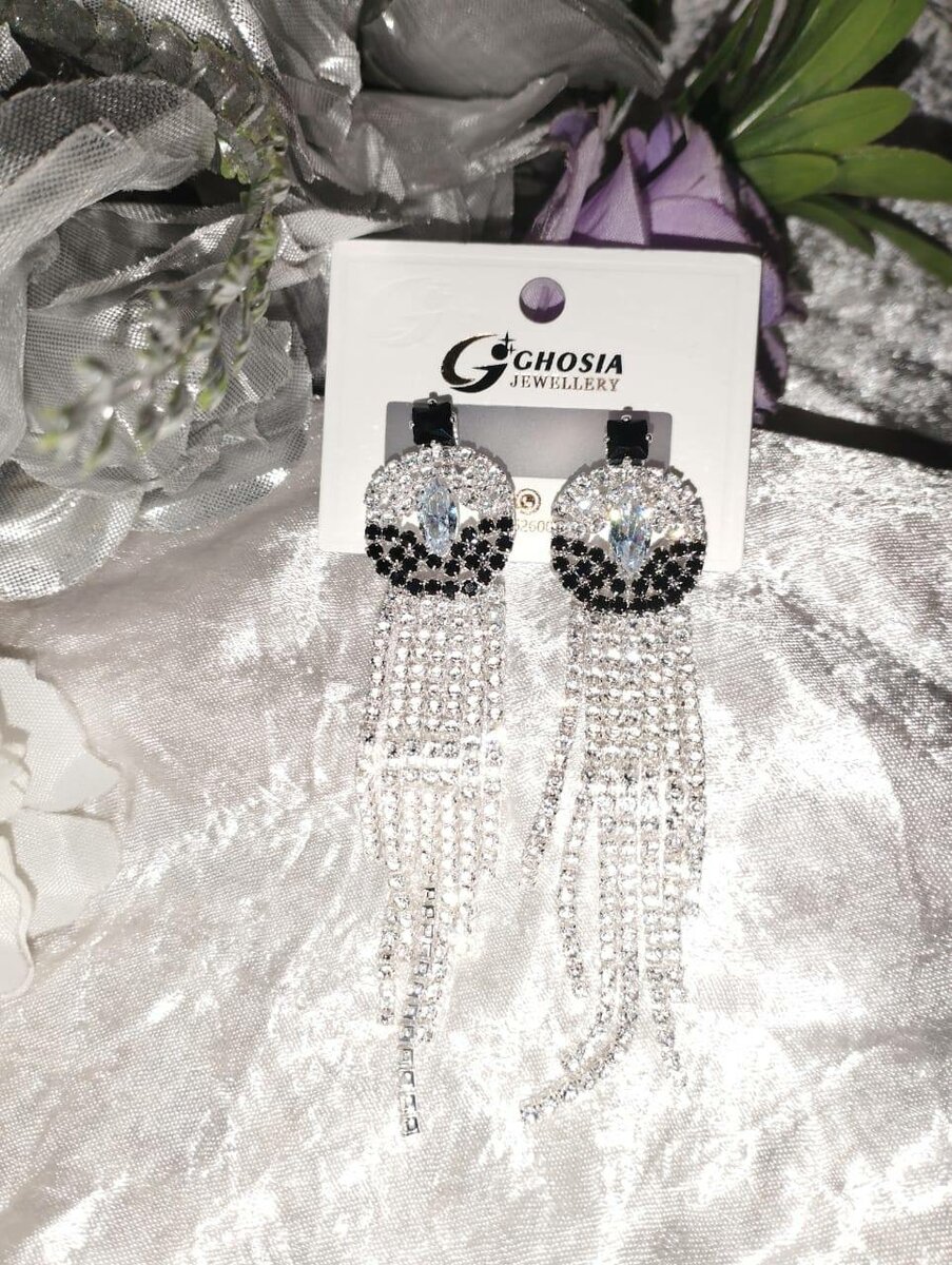 Shinny Tassel Earring Long Trendy Earring