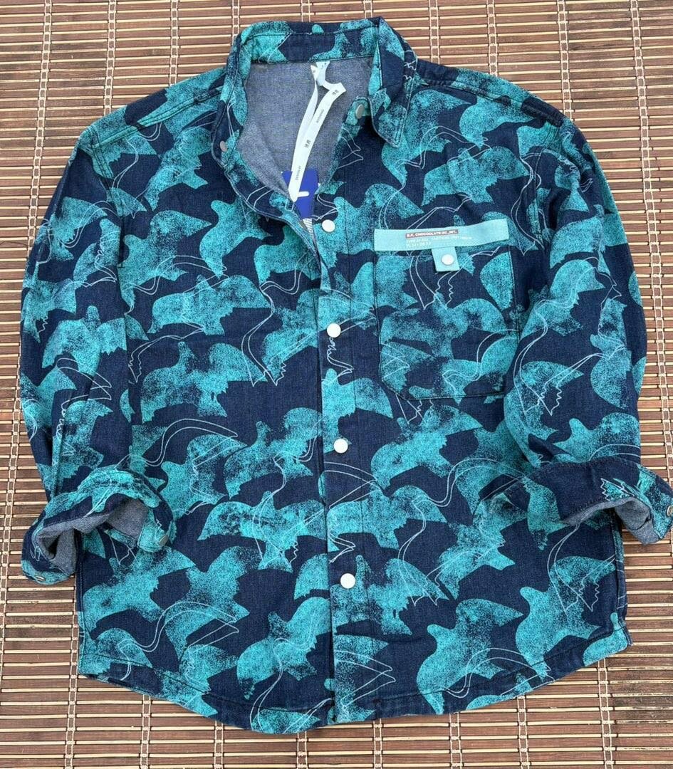 Chemise en jean imprimé