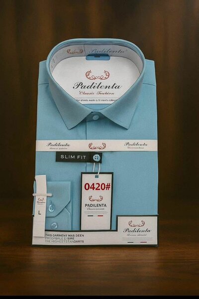 Chemise Slim Fit Bleu