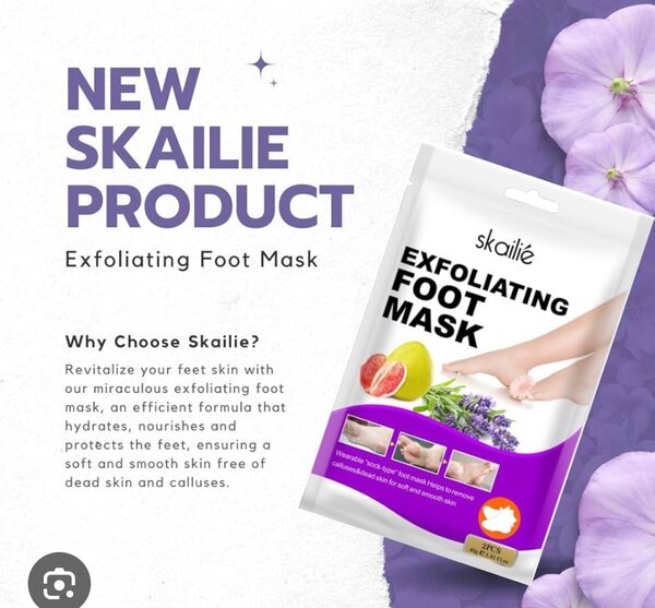 Exfoliating foot mask