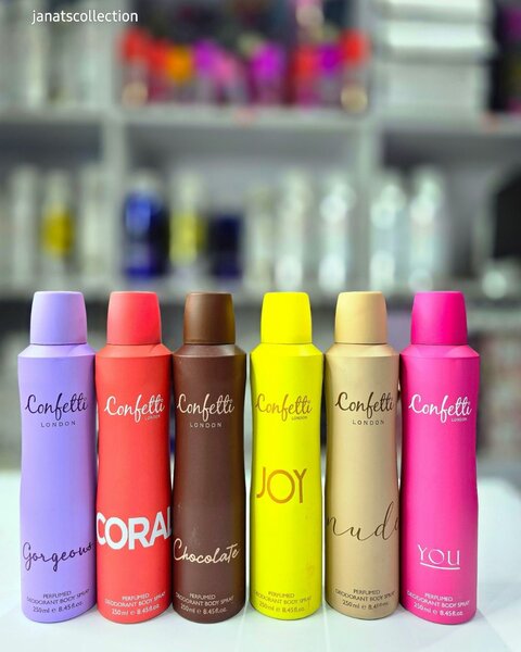 CONFETTI BODY SPRAY AVAILABLE AS SEEN