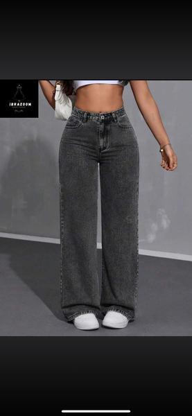 Jean femme large taille haute