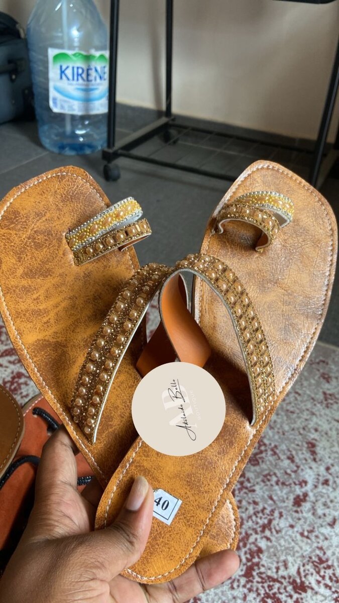 Sandales sénégalaises perlées