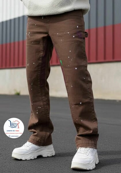 Jean marron homme moderne