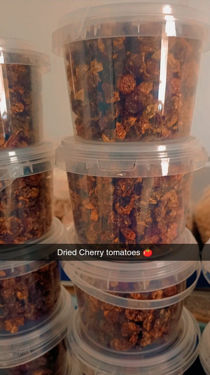 Dry mango, pineapple,banana,papaya,coconut and ginger flakes