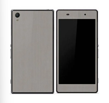 Sony Xperia Z1 Silver Brushed Metal Texture Mobile Skin