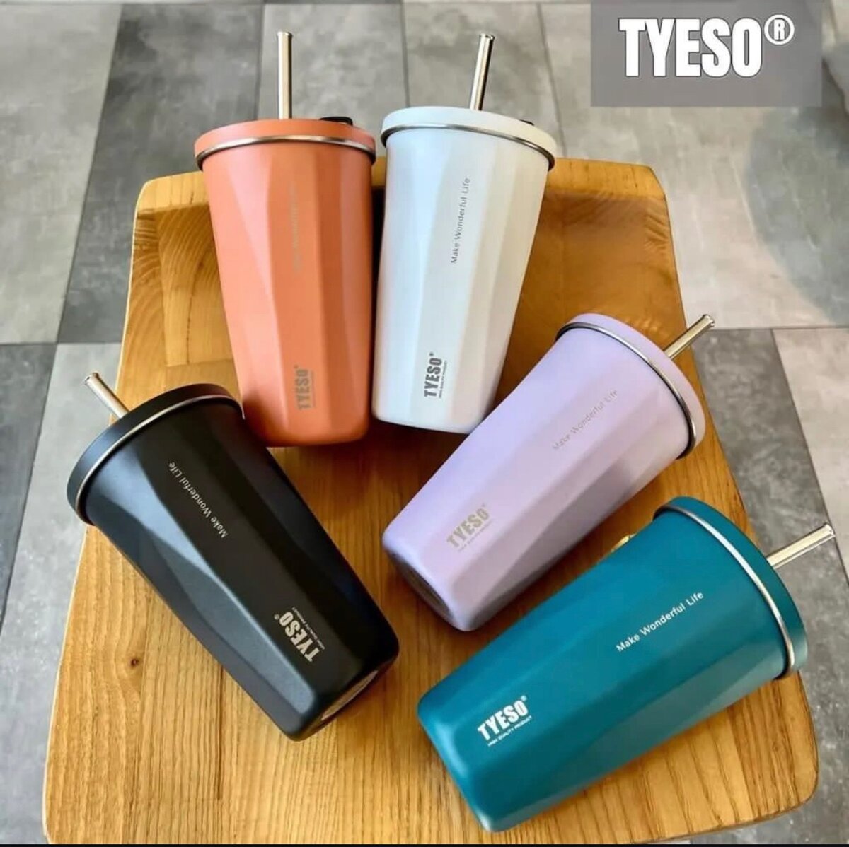 Tyeso original insulated thermo vacuum cup mug gift