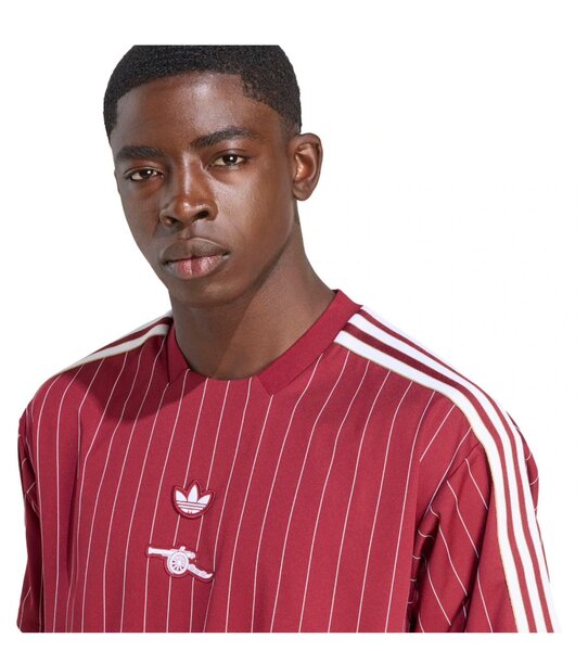 T-shirt rayé rouge unisexe