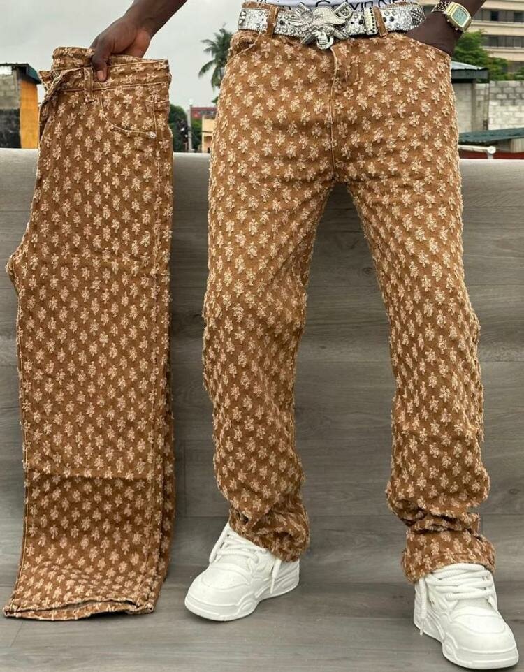 Pantalons décontractés motif