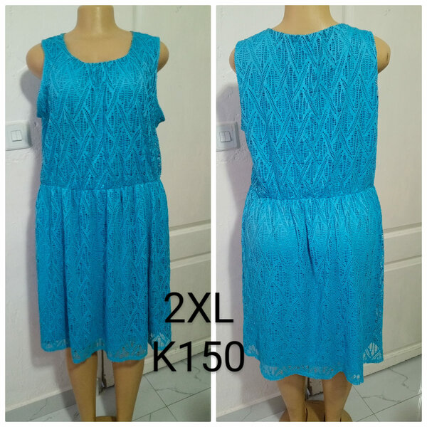 Women's turquoise dress, size 2XL