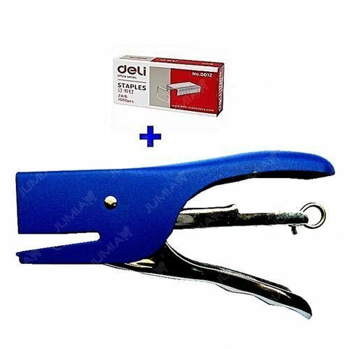 Agrafeuse Complète 24/6 Modèle Rapide + Un Paquet De Cartouche Offert -bleu