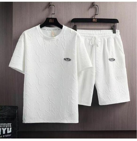 Ensemble T-shirt et Short Blanc Homme