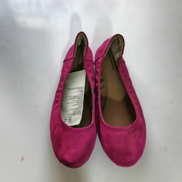 Ballerines roses en daim pour femmes