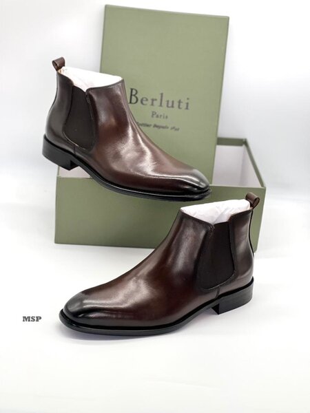 Luxury Berluti High-top Formal Footwear For Men