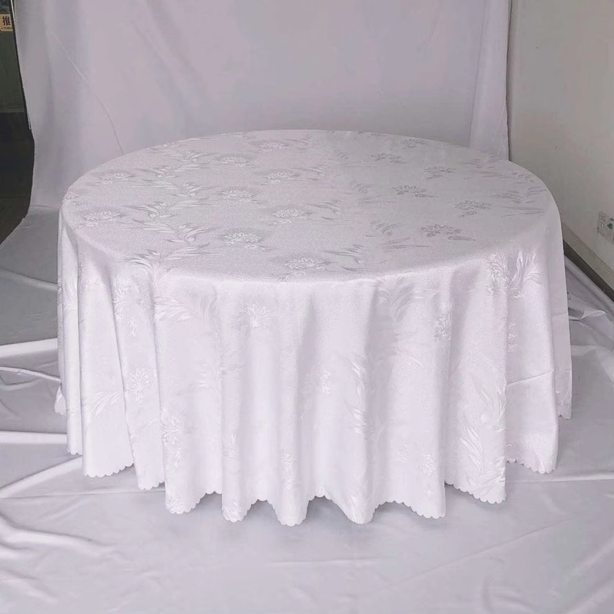 Nappe Ronde Blanche Élégante