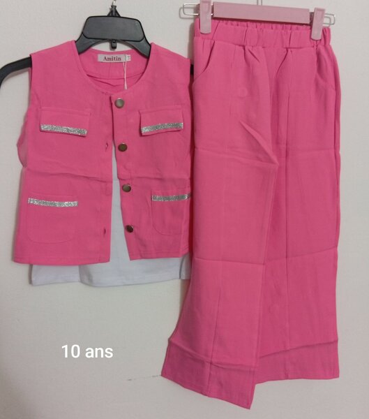 Ensemble Fille Rose Été