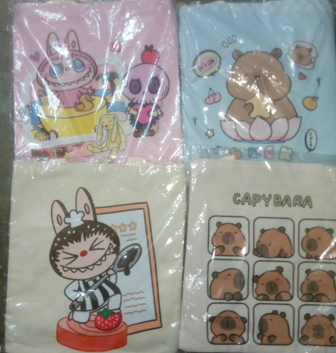 Tote Bag Capybara Cartoon