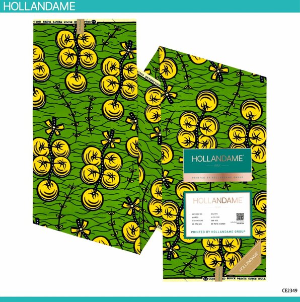 Tissu Wax Hollandame  Vert