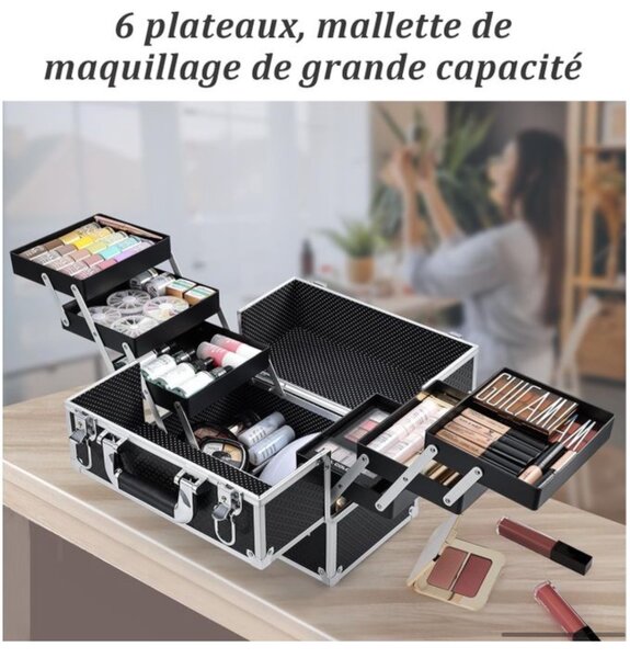 Mallette Maquillage 6 Plateaux