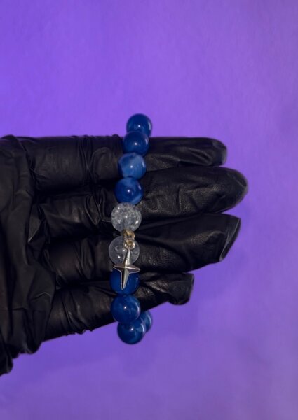 Bracelet en perles bleues