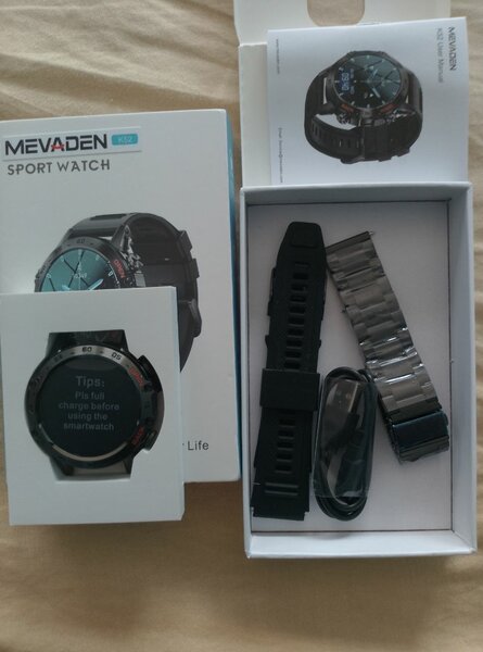 Stainless Steel Smart Watch/BT Call/Health Monitor/Andr/IOS